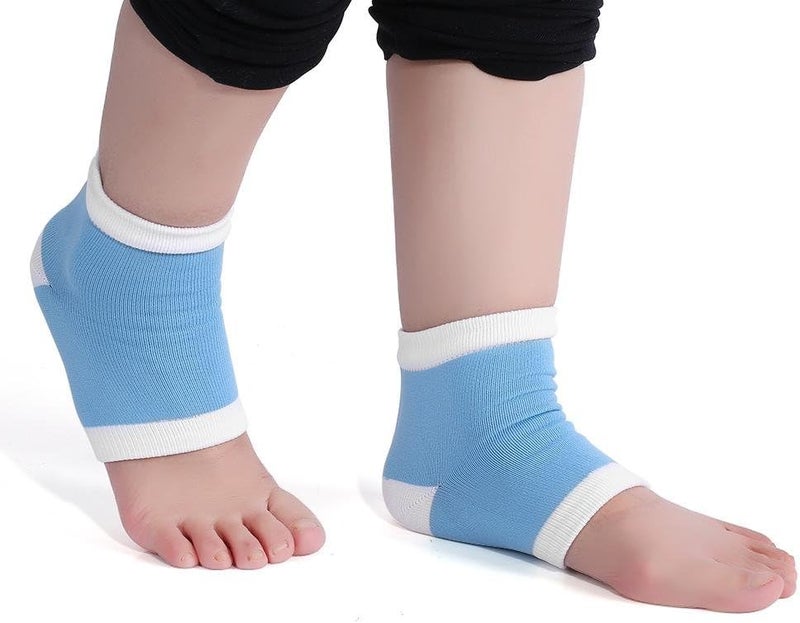 woobles Moisturizing Gel Heel Socks for Dry Cracked Heels, Ventilate Open Toe Socks with Essential Oil for Pain Relief & Rough Skin, Foot Care Gel Moisturizer Socks for Men Women Heel Repair (blue) - Image 1